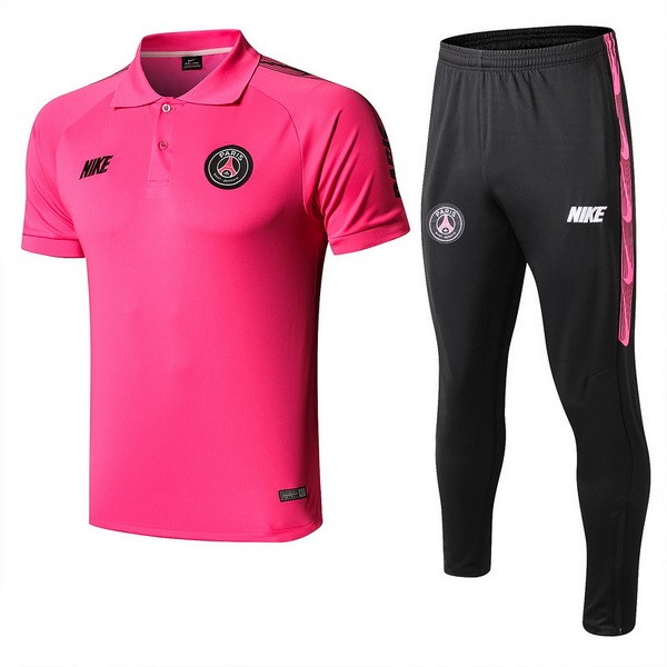 Polo Paris Saint Germain Conjunto Completo 2019-2020 Rosa Negro